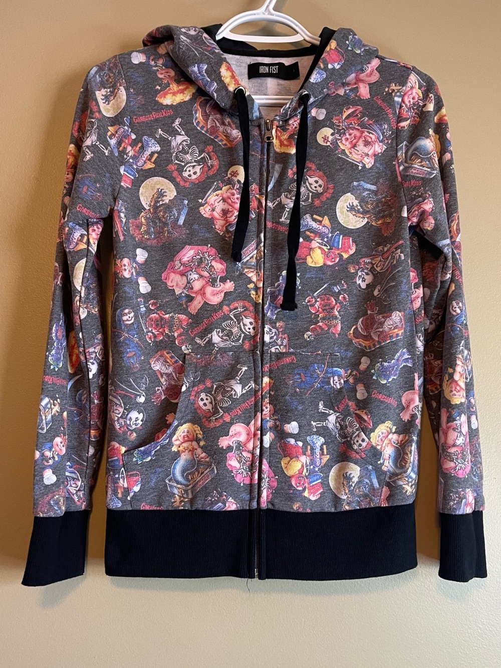 Iron Fist Garbage Pail Kids Topps Zip Hoodie